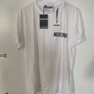 Moschino White Short Sleeve Tee Casual Essential